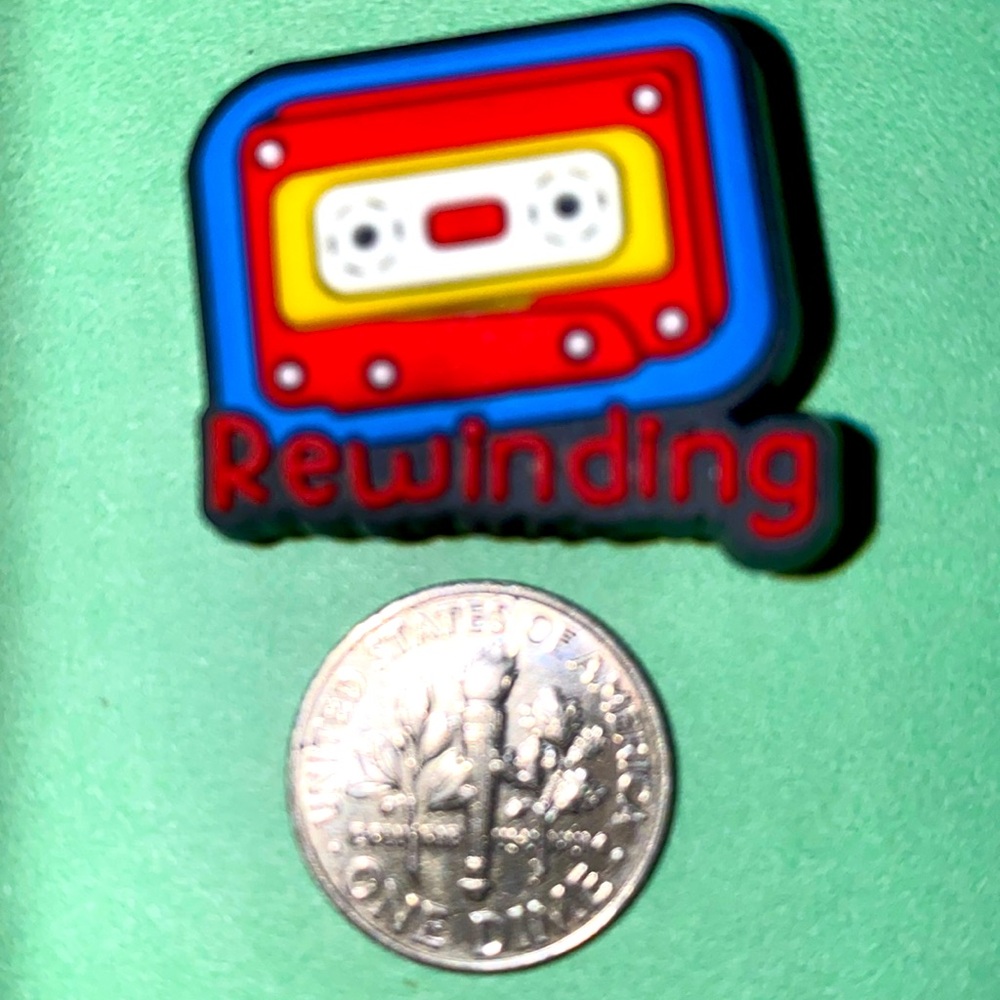 )10 for $15) Cassette Rewind Crocs Shoes Charms